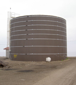 Deering's raw water tank